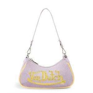 Von Dutch Lavender and Gold Shoulder Bag Y2K inspired